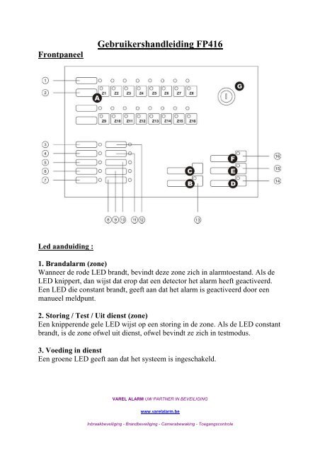 FP416 brandcentrale - Varel Alarm