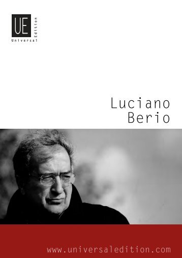 Luciano Berio - Universal Edition