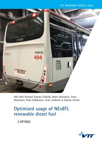 Optimized usage of NExBTL renewable diesel fuel. OPTIBIO - VTT