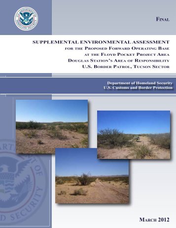 supplemental environmental assessment us border patrol, tucson ...