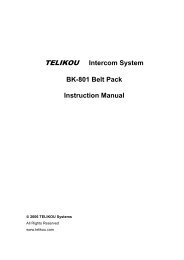 TELIKOU Intercom System BK-801 Belt Pack Instruction Manual