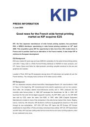 Good news for the French wide format printing market as KIP ...