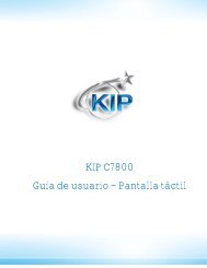 KIP C7800 GuÃ­a de usuario â Pantalla tÃ¡ctil