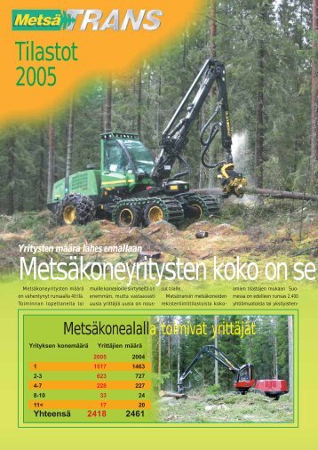 Metsäkoneyritysten koko on se - Metsätrans