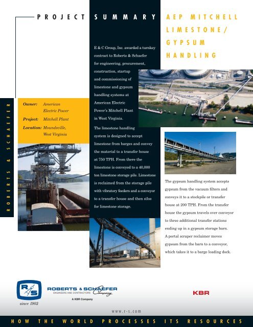 Download PDF - Roberts & Schaefer Company