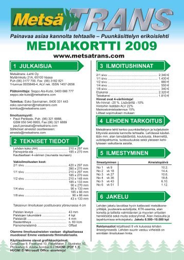 MEDIAKORTTI 2009 - Metsätrans