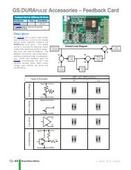 GS/DURAPULSE Accessories – Feedback Card