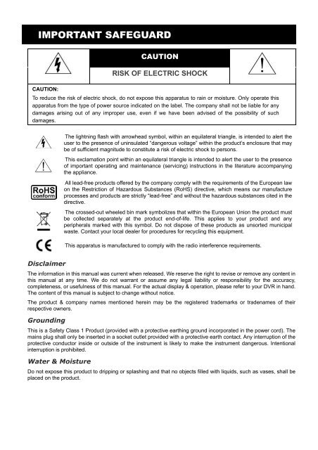 H.264 Network DVR User Manual