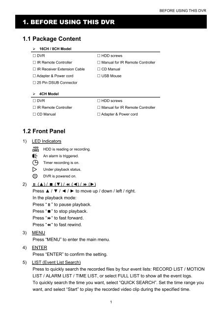 H.264 Network DVR User Manual