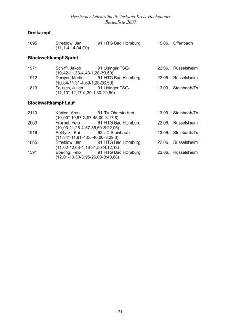 Kreisbestenliste2003.. - HLV Kreis Hochtaunus