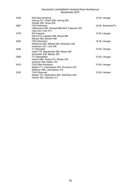 Kreisbestenliste2007.. - HLV Kreis Hochtaunus