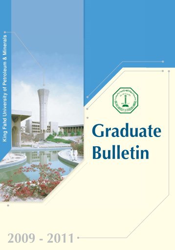 Graduate Bulletin - Registrar - King Fahd University of Petroleum ...
