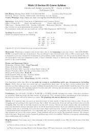 Math 13-Section 03 Course Syllabus