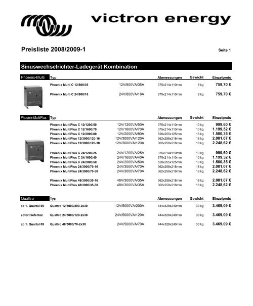 Preisliste 2008/2009-1