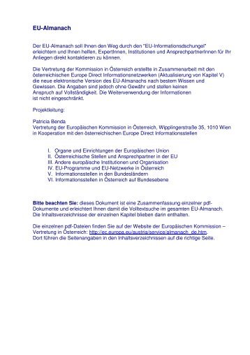EU-Almanach Gesamt - Europe Direkt