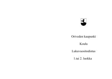 1-2 luokkalaisten todistuspohja - orivedenkoulut.net