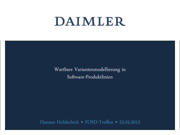 PowerPoint Presentations/Präsentationen Daimler AG - Technische ...