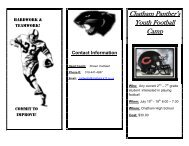 Chatham Panther's Youth Football Camp - Chatham Central School ...