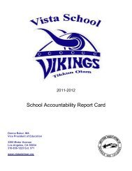 School Accountability Report Card - Vista Del Mar | Child and Family ...