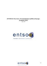 ENTSO-E Overview of transmission tariffs in Europe: Synthesis 2010