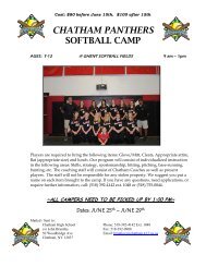 chatham panthers softball camp - Chatham Central School District