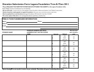Donation Submission Form Laguna Foundation Tree-A-Thon 2011