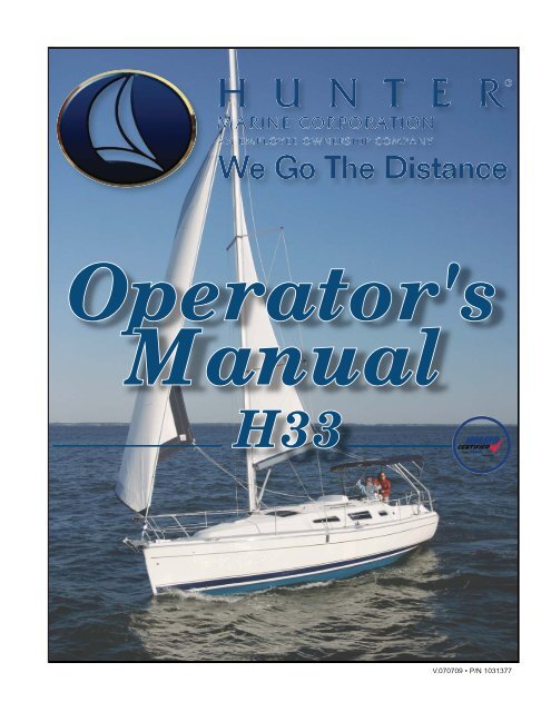 33 Operator S Manual Marlow Hunter Llc