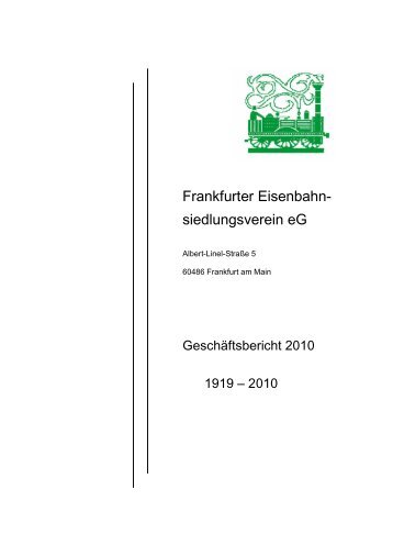 GeschÃ¤ftsbericht 2010 laden - FESV - Frankfurter ...