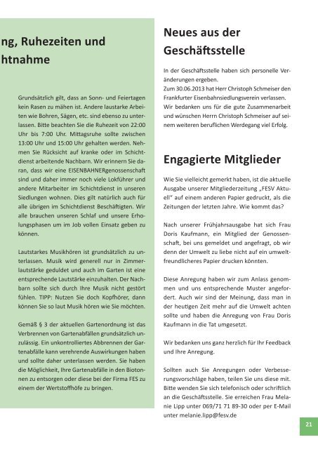 Das aktuelle Magazin kÃ¶nnen Sie als PDF herunterladen. - FESV ...