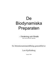 De biodynamiska preparaten- i forskning och försök