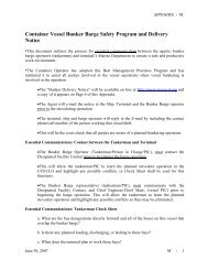 Container Vessel Bunker Barge Safety Program and Delivery Notice