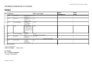 STUDIEPLANNER VAN - Dirk van Wingerden