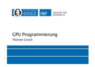 GPU P i GPU Programmierung - OvGU::Computervisualistik