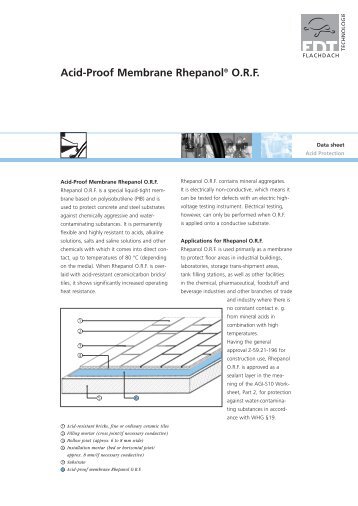 Acid-Proof Membrane RhepanolÂ® O.R.F. - FDT