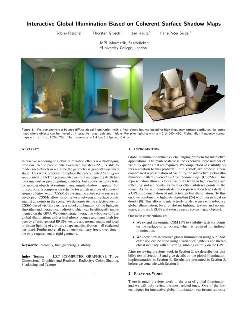 Interactive Global Illumination Based on Coherent Surface Shadow ...