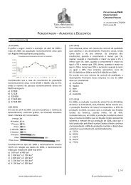 PORCENTAGEM – AUMENTOS DESCONTOS