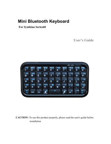 Mini Bluetooth Keyboard For Symbian Series60 User's ... - 9Final.com