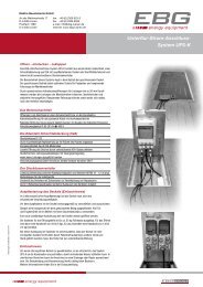 Unterflursystem UFS-K - EBG Elektro-Bauelemente GmbH