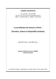 La prostitution des mineurs Ã  Paris - Cabinet ... - Ecpat France