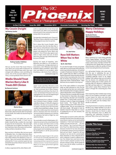 The AC Phoenix: More than a Newspaper, a Community Institution -- Issue No. 2018, December 2014
