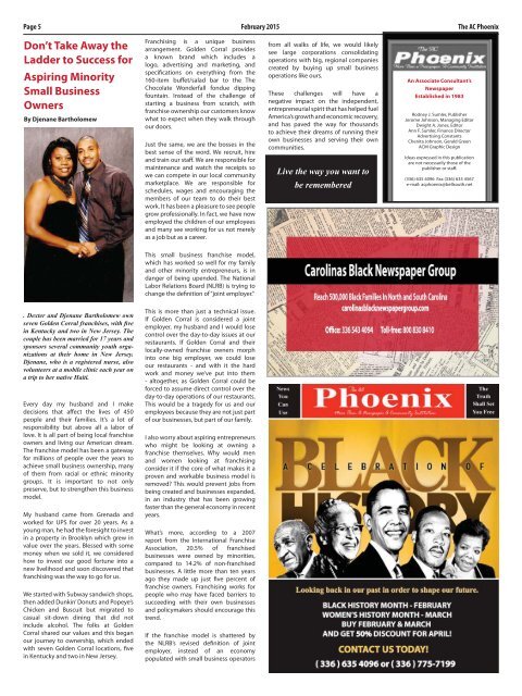 The AC Phoenix: More than a Newspaper, a Community Institution -- Issue No. 2020, February 2015