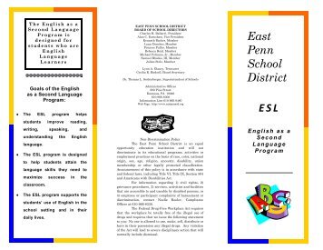 ESL Brochure - East Penn School District