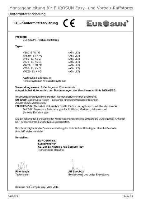 Datei herunterladen - Eurosun as