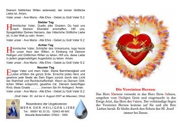 Novene zu Gott Vaters Herz.pdf - beim Werk der heiligen Liebe