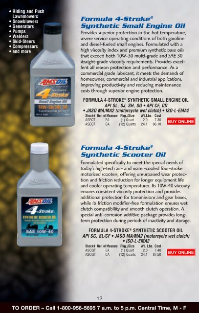 Downloadable AMSOIL Product Catalog (PDF 2.6MB)