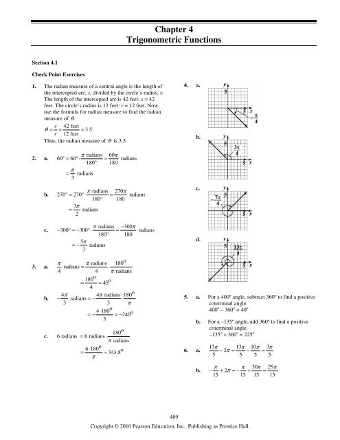 Chapter 4 Trigonometric Functions