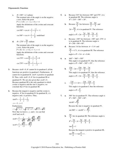 Chapter 4 Trigonometric Functions