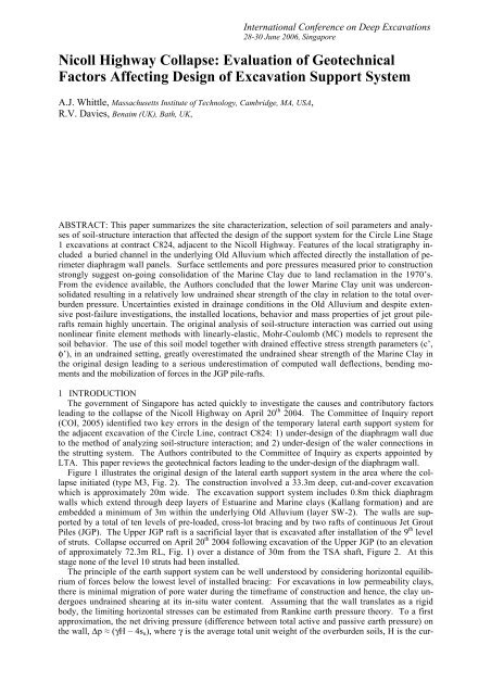 Nicoll Highway Collapse: Evaluation of Geotechnical ... - Plaxis