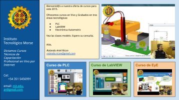 Instituto Tecnológico Morse Curso de PLC Curso de LabVIEW Curso de EyE