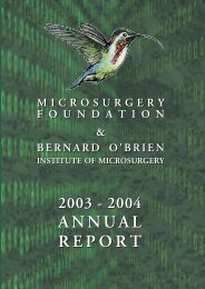 Microsurgery Foundation & Bernard O'Brien Institute of Microsurgery ...